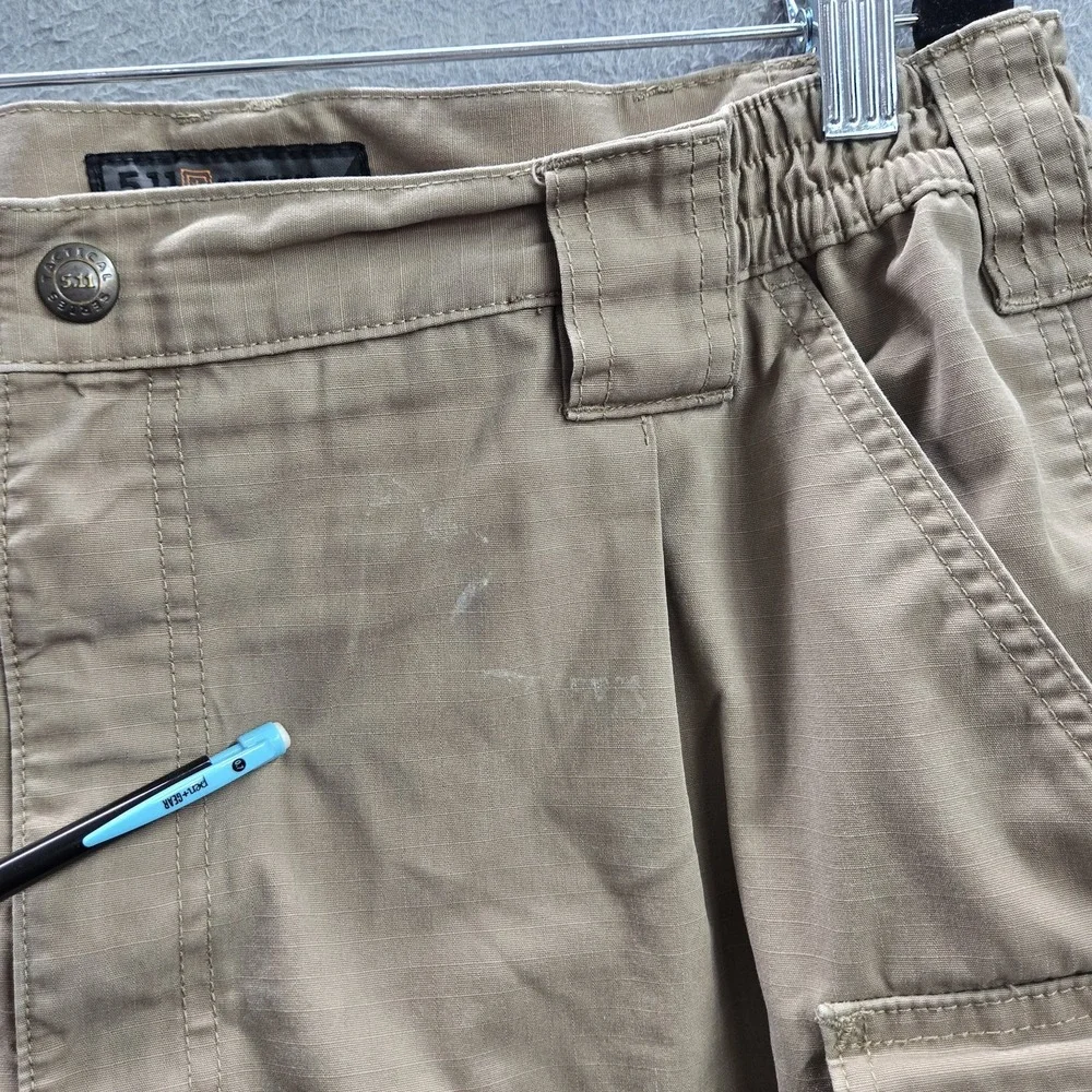 5.11 Tactical Men Pants 38X32 Khaki Cargo 74273 Taclite Pro Ripstop READ